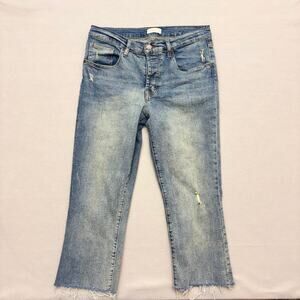 Oliver Logan High Rise Cropped Kick Flare Jeans Size 30